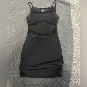 White fox cut out dress